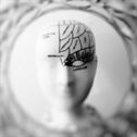 Photo of head bust print artwork