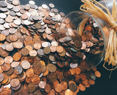 Cash coins money pattern