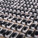 Teslas In Parking Lot