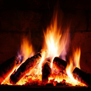 fire, fireplace, wood