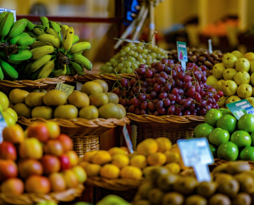 fruit, market, apples