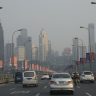 city, smog, china