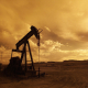 Industrial machine during golden hour