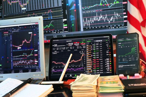 stock market, charts, trading