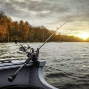 fishing boat, fishing rod, fishing