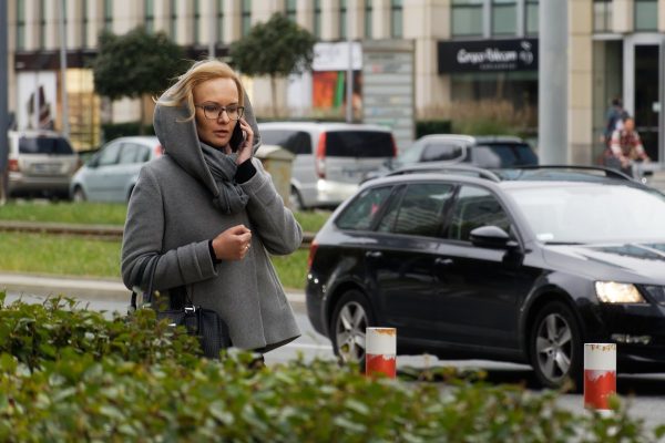 woman, talking, phone