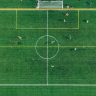 Aerial photography of people playing soccer