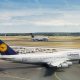 airplane, plane, lufthansa