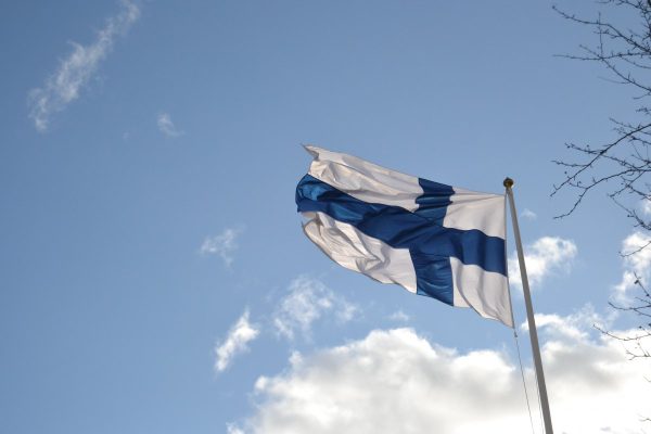 finnish flag, finland, sky