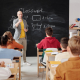 Teacher asking a question to the class