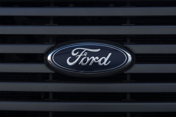 Black and silver ford logo