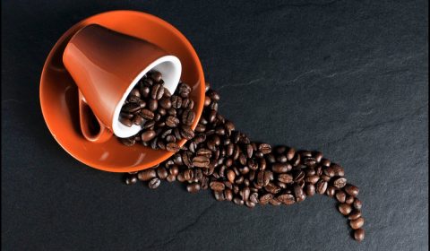 coffee, coffee beans, cup