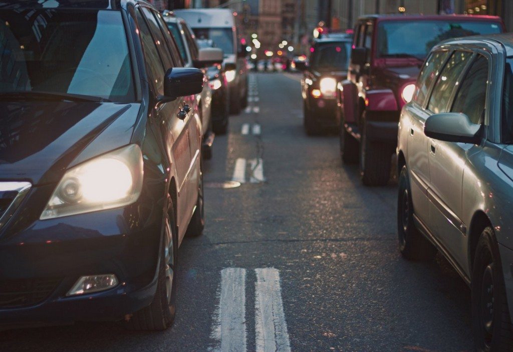 Landscape photography of cars