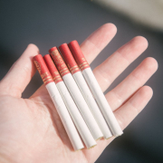 white and red plastic pack