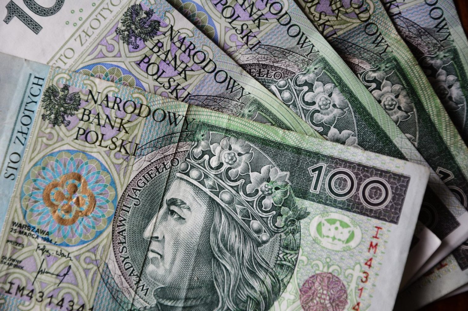 banknotes, polish zloty, currency