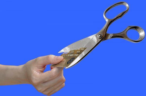 credit, card, scissors