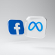 Facebook's transition to Meta — in 3D. More 3D app icons like these are coming soon. You can find my 3D work in the collection called "3D Design".