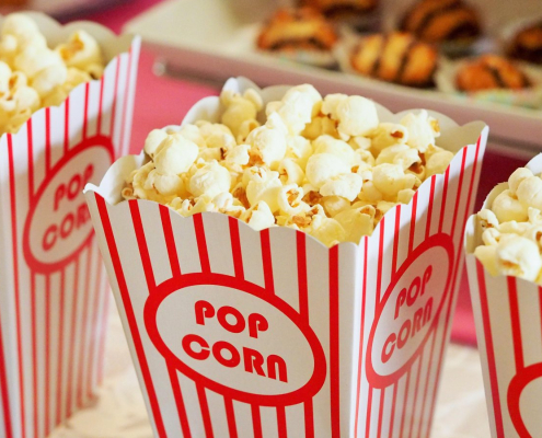 popcorn, food, carton
