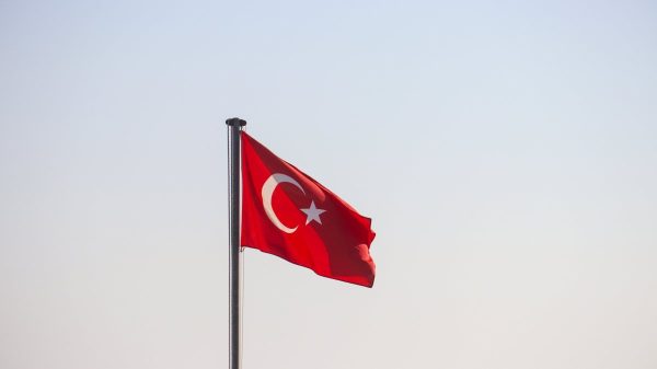 raised Turkey flag during daytime