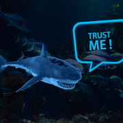 shark, dollar, trust me