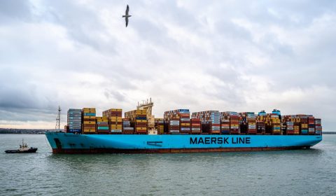 container ship, freighter, maersk