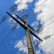 electricity, power pole, sky