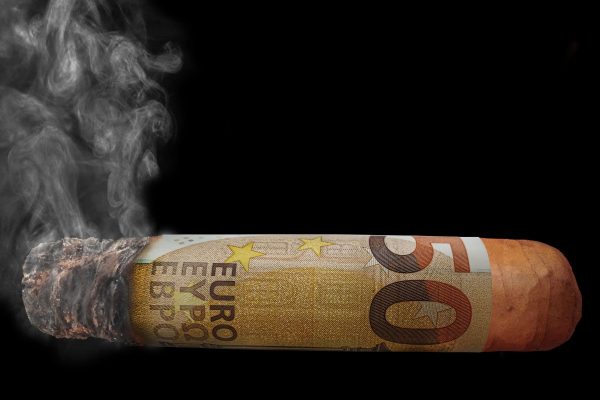 money, euro, cigar