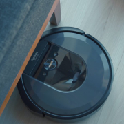 Robot vacuum cleaner under the sofa