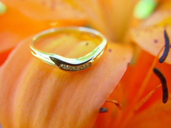wedding ring, ring, flower