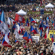 Cehia Praga protest comunisti suveranisti Cehia Praga Protest Comunisti Suveranisti