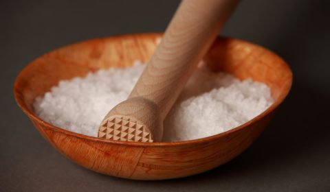 bowl, salt, wood