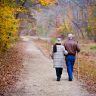couple, elderly, walking