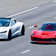 tesla-roadster-versus-laferrari Tesla Roadster Versus Laferrari