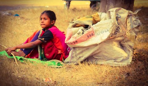 poverty, girl, hungry