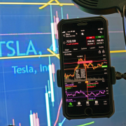 tesla, stock, chart