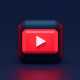 YouTube Dark Mode 3D icon concept. Write me: alexanderbemore@gmail.com, if you need 3D visuals for your products.