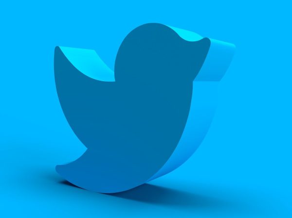 3d render logo twitter cool light. ilon musk by twitter news background