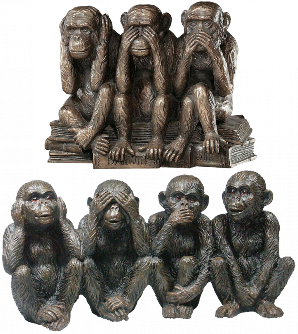 stone figure, monkeys, isolated