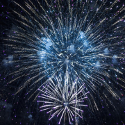 fireworks, bright, night