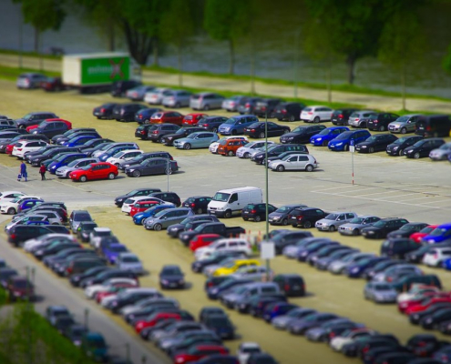 miniature, parking spot, vehicles