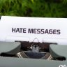 typewriter, hate messages, hatred