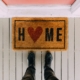 Black home area rug