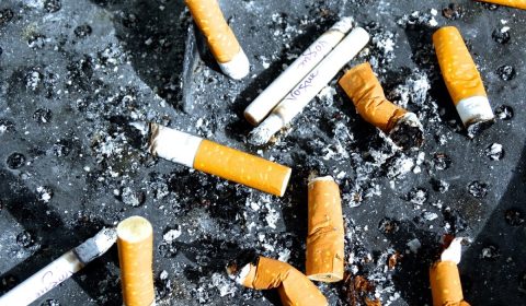 cigarette butts, smoking, ash