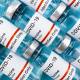 Close up shot of vials