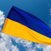 ukraine, flag, sky