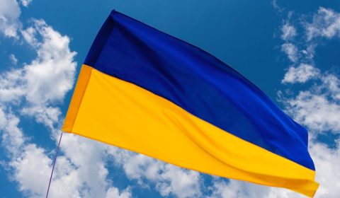 ukraine, flag, sky