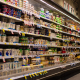 supermarket, shelf, blur
