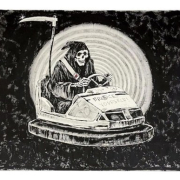 Banksy Banksy Signed Brace Yourself Original Grim Reaper Painting