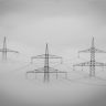 fog, landscape, electricity