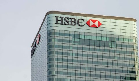 Hsbc building in close up shot